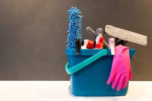 bucket of multipurpose cleaning equipment
